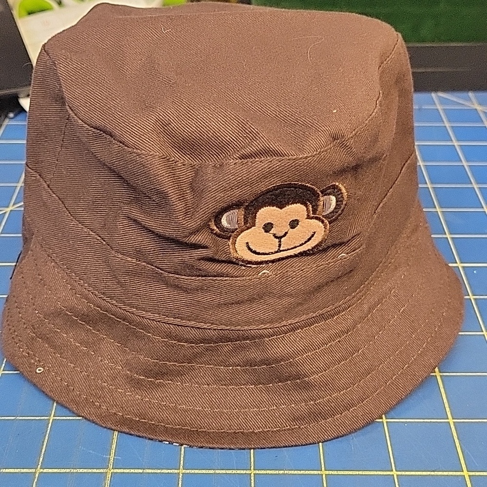 Big Dreamz Brown Monkey Kids Reversible Bucket 43cm Hat New